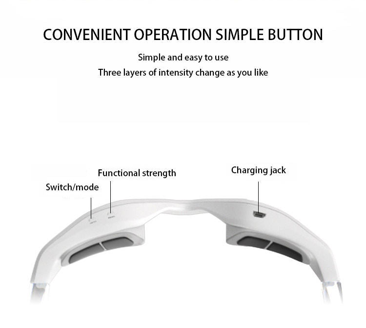 Portable Wireless Eye Massager with 3 Intensity Levels