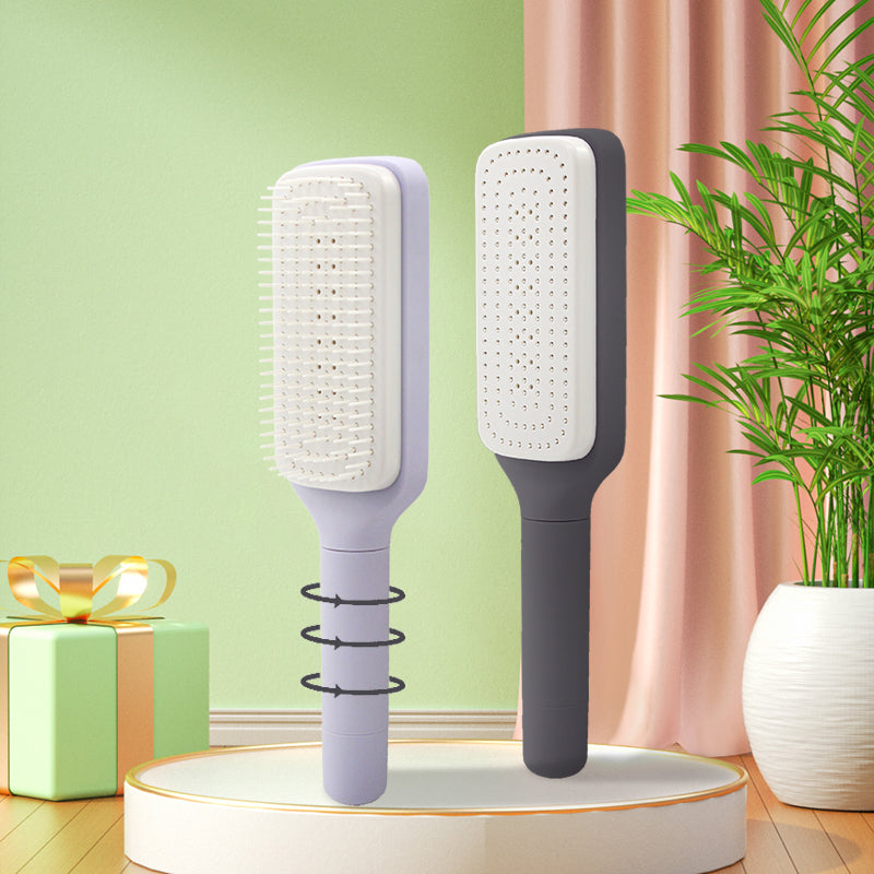 Self-Cleaning Retractable Detangling Hair Brush