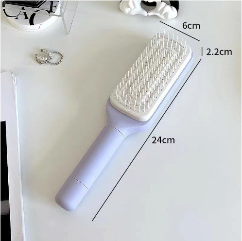 Self-Cleaning Retractable Detangling Hair Brush