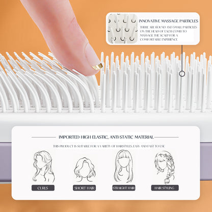 Self-Cleaning Retractable Detangling Hair Brush