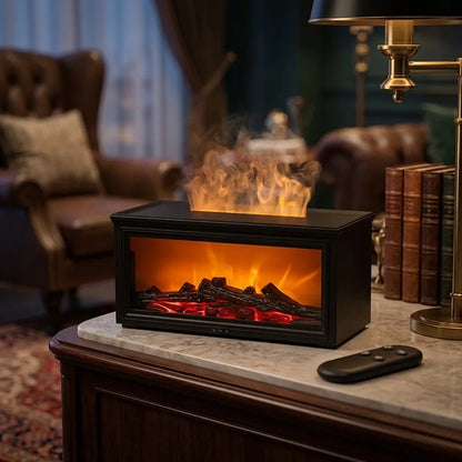 Fireplace Flame Aroma Diffuser and Humidifier with Remote