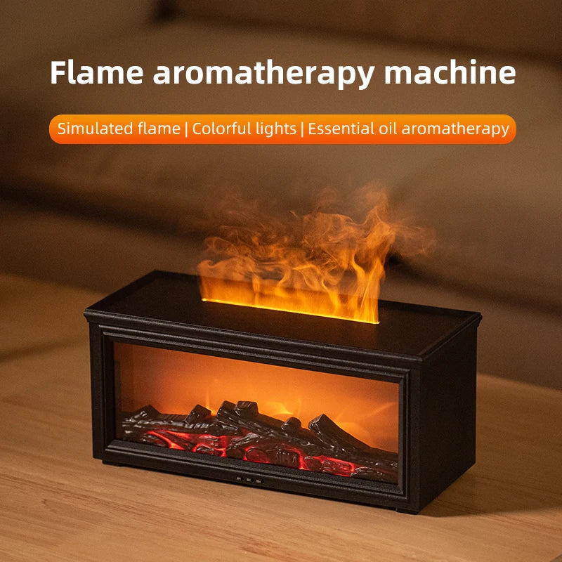 Fireplace Flame Aroma Diffuser and Humidifier with Remote