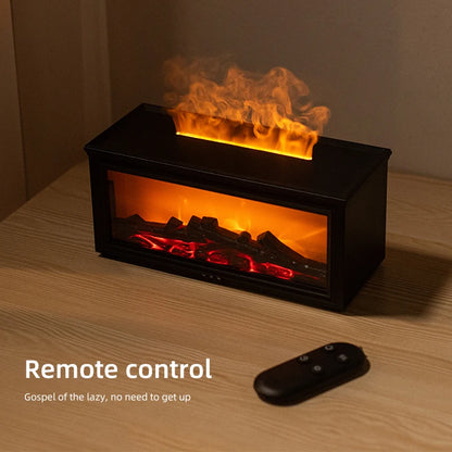 Fireplace Flame Aroma Diffuser and Humidifier with Remote